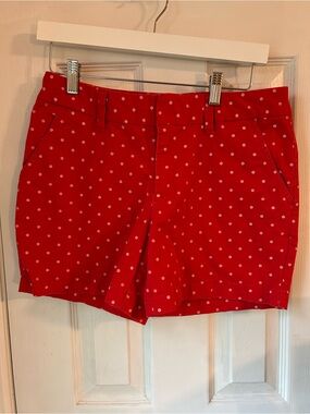 Le Tigre Red Polka Dot Bermuda Shorts